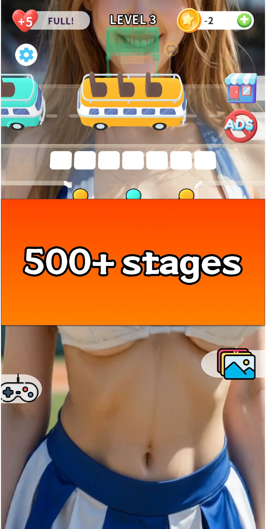 Sexy Girl Bus Puzzle Game screenshot